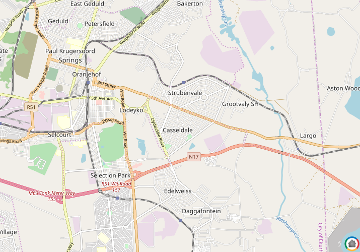 Map location of Casseldale